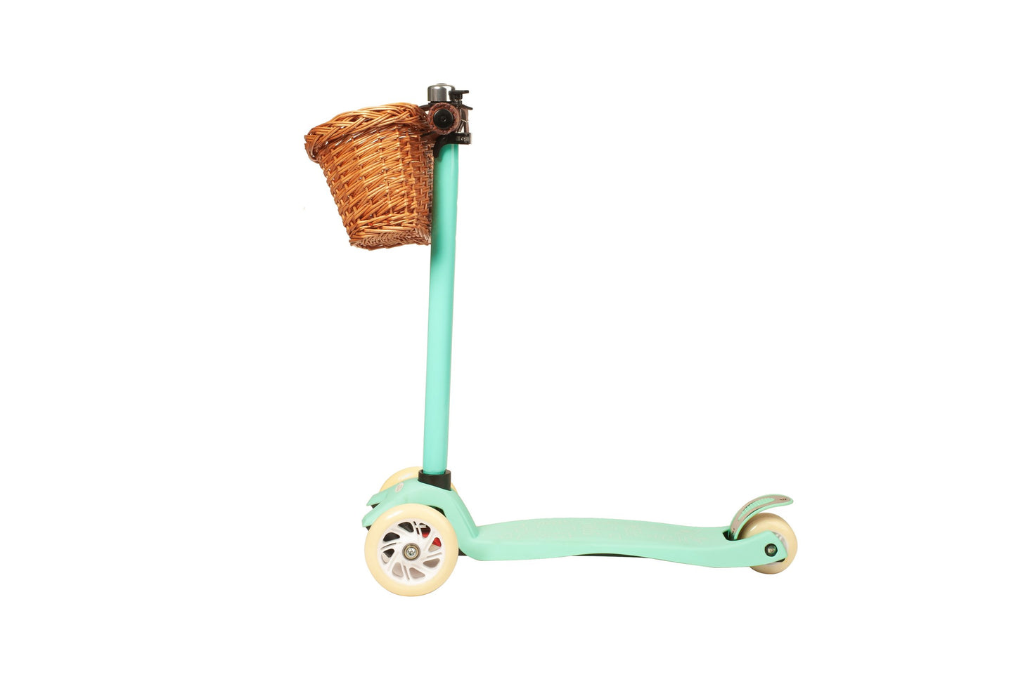 Spoke & Pedal Kids Childrens Mint Green Boulevard 3-Wheeled Push Scooter side view