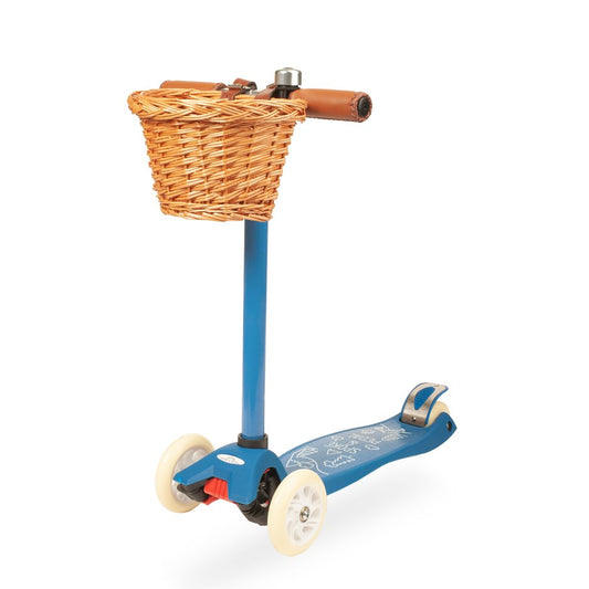 Spoke & Pedal Kids Childrens Blue Boulevard 3-Wheeled Push Scooter angle view