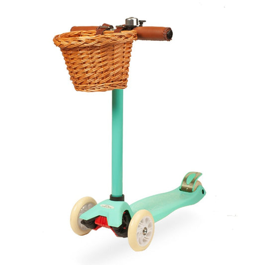 Spoke & Pedal Kids Childrens Mint Green Boulevard 3-Wheeled Push Scooter angle view