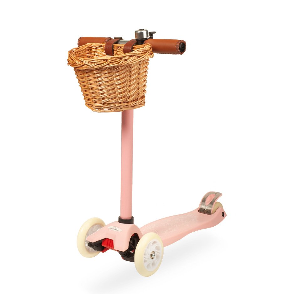 Spoke & Pedal Kids Childrens Pink Boulevard 3-Wheeled Push Scooter angle view